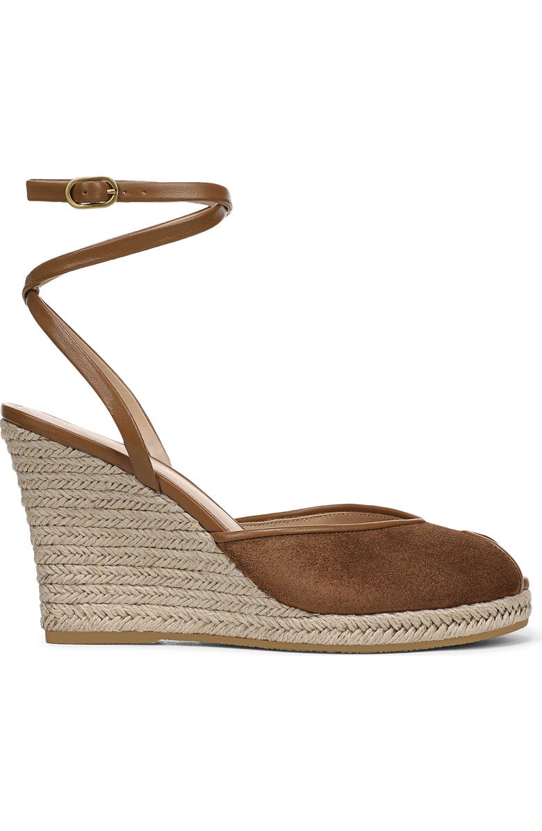Veronica Beard Pasina Ankle Strap Wedge Sandal, Alternate, color, Chestnut