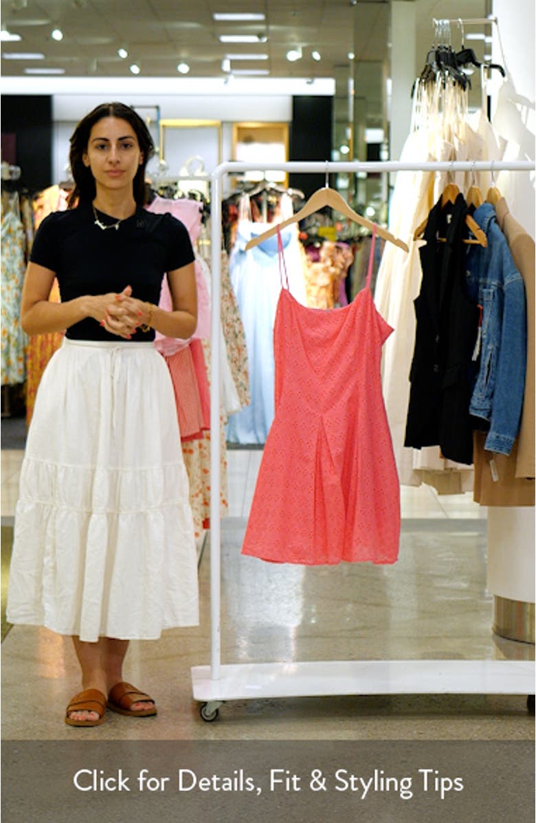 Eyelet Fit & Flare Minidress, sales video thumbnail