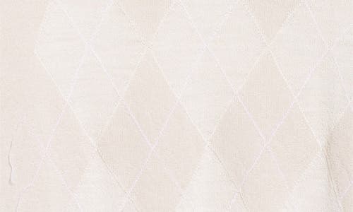Our Legacy Sonar Distressed Argyle Plaid Wool Sweater In Neutral