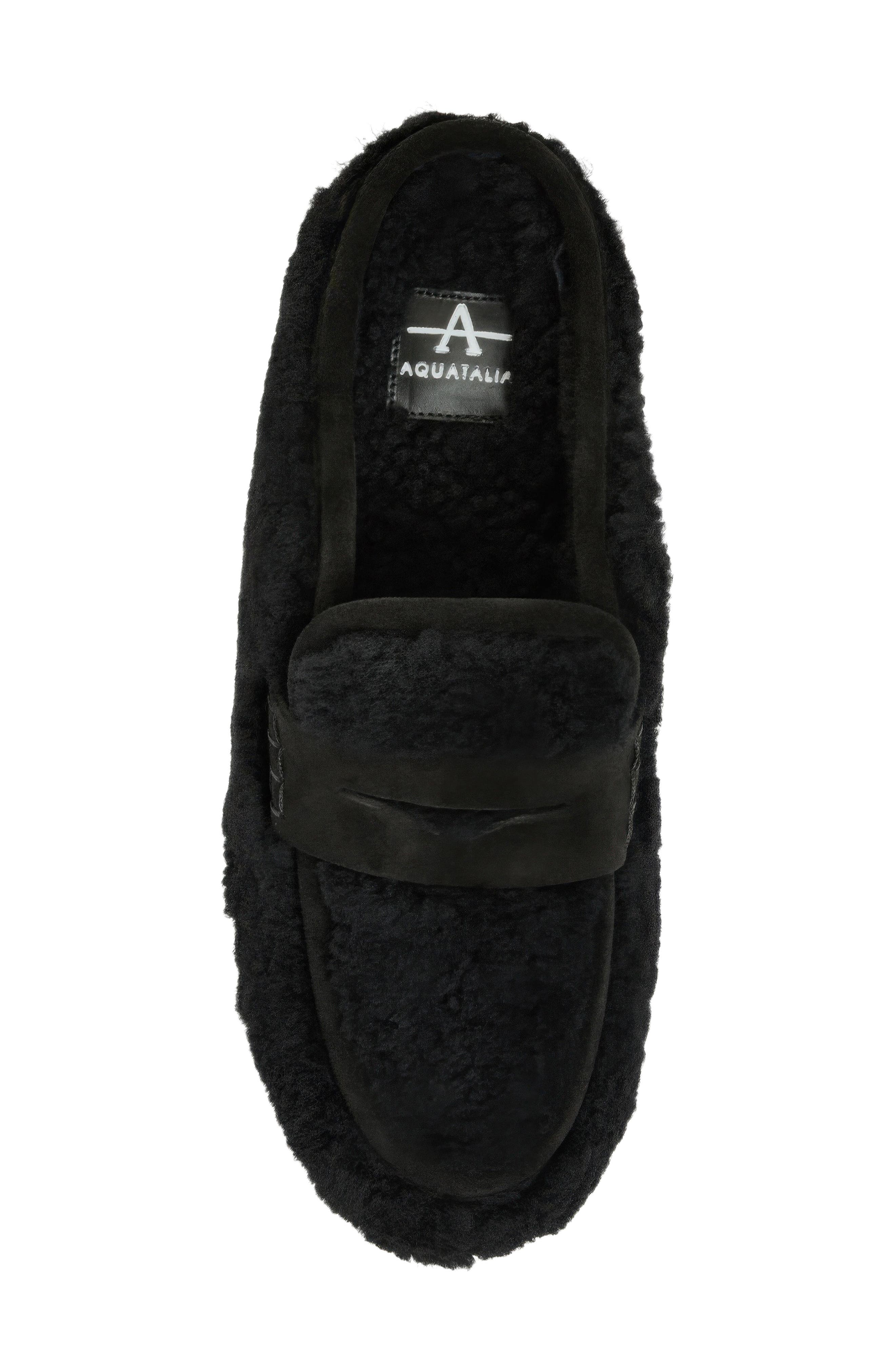 Amata Weatherproof Genuine Shearling Mule, Alternate, color, BLACK/ SHEARLING