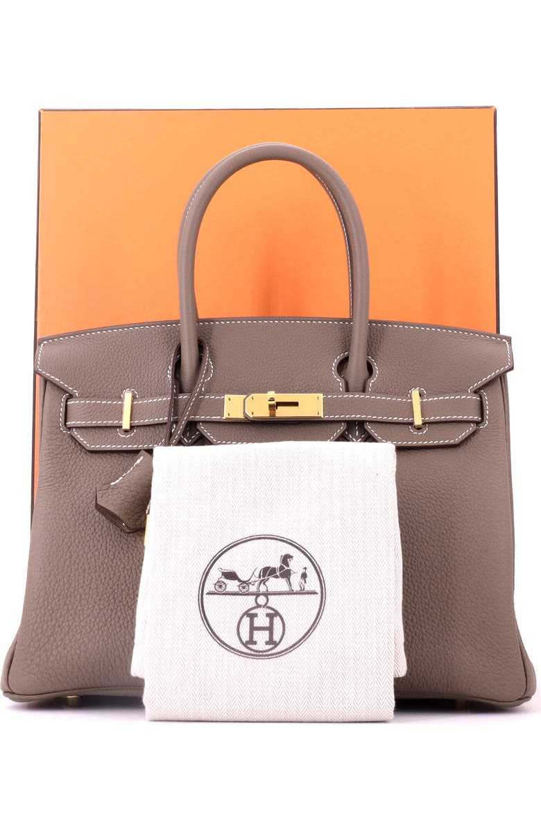 Pre-Owned Hermes Birkin Handbag Grey Togo with Gold Hardware 30, Alternate, color, Etoupe