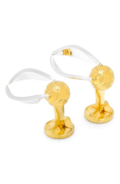 3D Golden Snitch Cuff Links