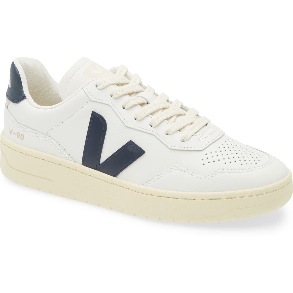 Veja Low-top Sneakers With Perforated Detailing And Rubber Sole In Extra White Nautico