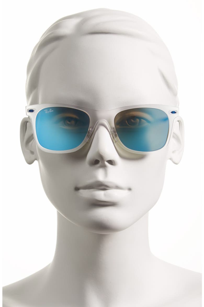 'TECH Light-Ray' 50mm Wayfarer Sunglasses, Alternate, color, SILVER/ BLUE/ GREEN MIRROR