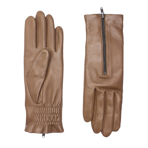 Agnelle Jane Lambskin Glove Lined In Brown