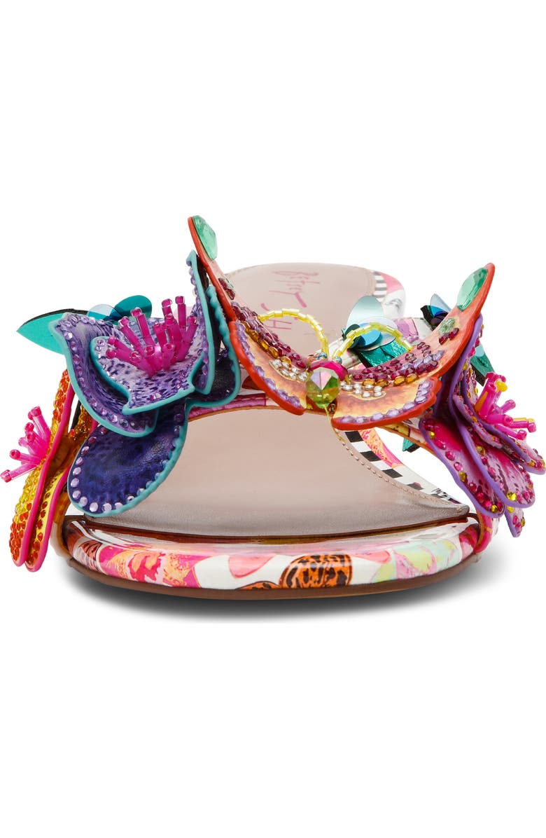 Betsey Johnson Beatriz Flower & Butterfly Sandal, Alternate, color, White Multi