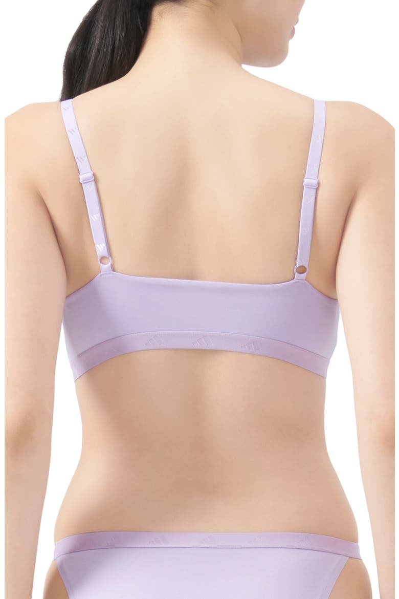 Essentials Cotton Blend Scoop Bralette, Alternate, color, POWDER PLUM