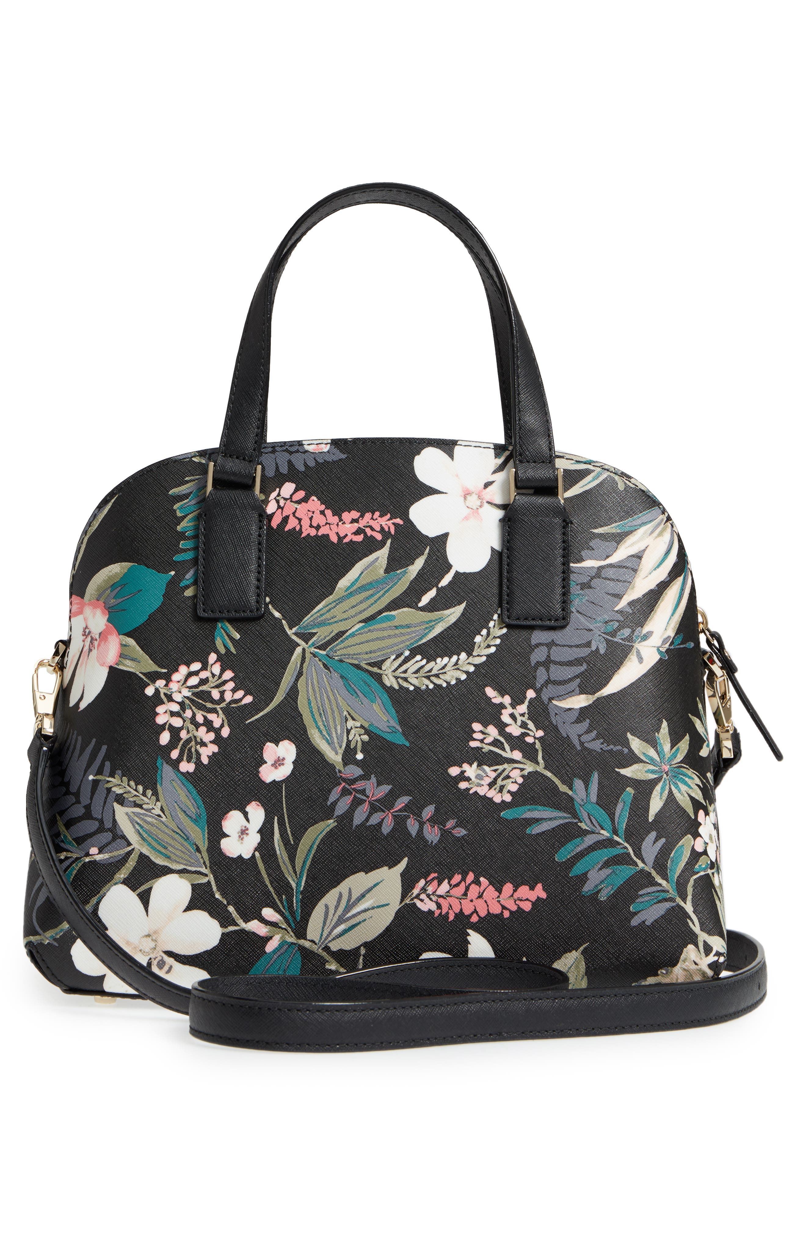 Kate Spade New York cameron street - botanical lottie faux leather dome satchel, Alternate, color, 