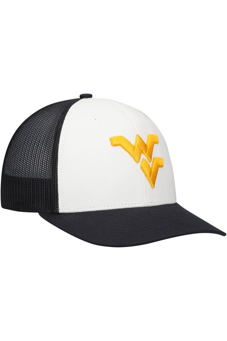 Men's '47 White/Navy West Virginia Mountaineers Freshman Trucker Adjustable Hat, Alternate, color, White