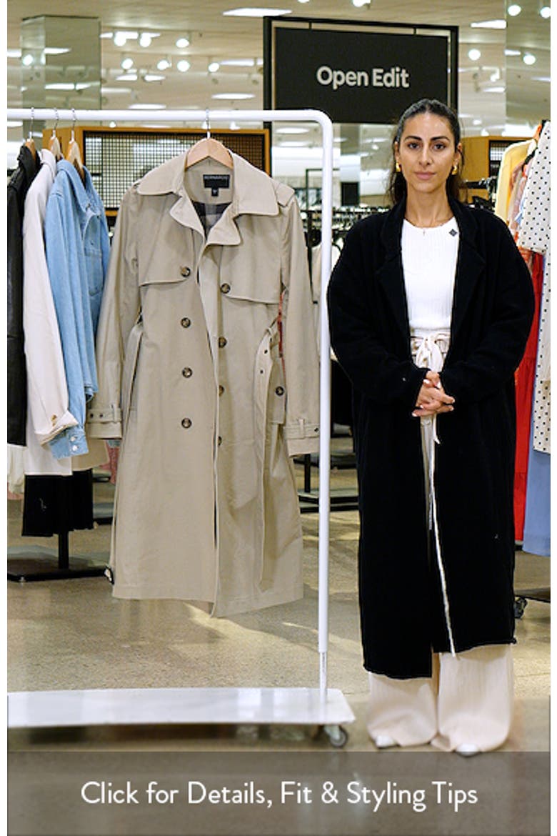 Belted Stretch Cotton Trench Coat video