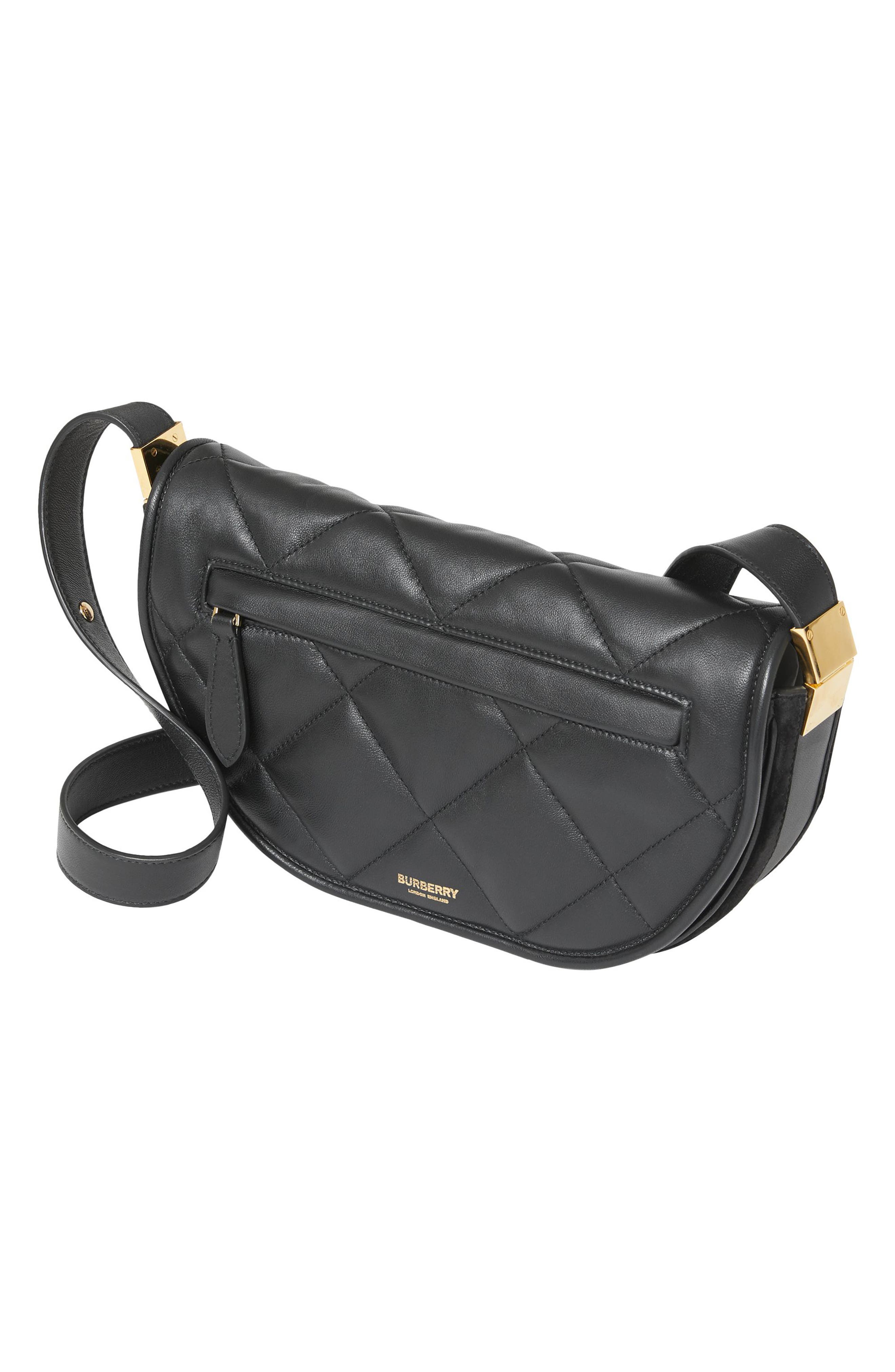 Burberry Small Olympia Diamond Quilted Leather Bag, Alternate, color, 