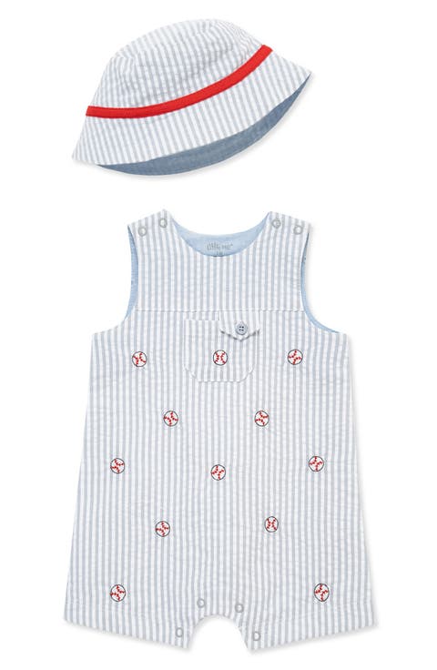 Baseball Sleeveless Romper & Hat (Baby)