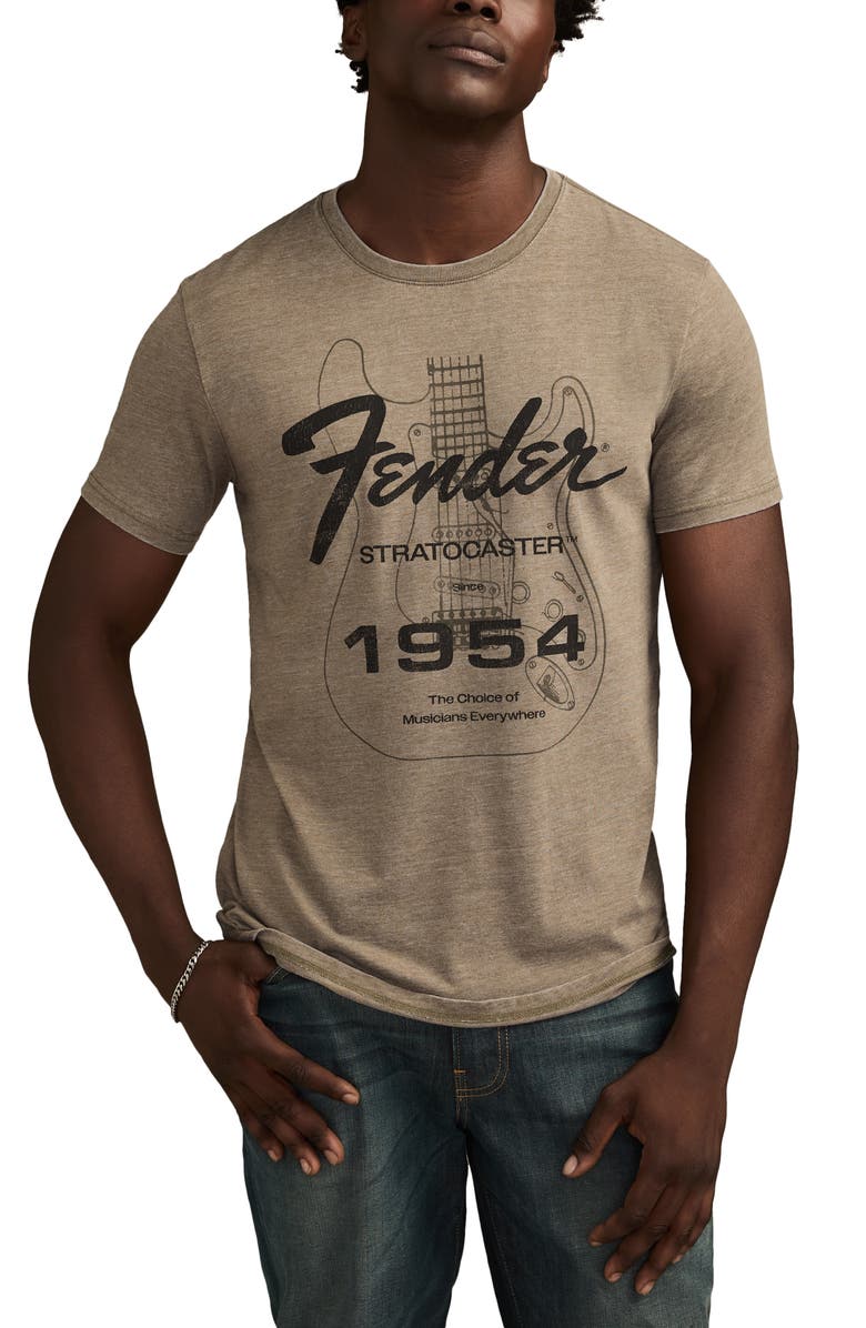 Lucky Brand Fender Stratocaster<sup>™</sup> Graphic T-Shirt, Main, color, Tarmac