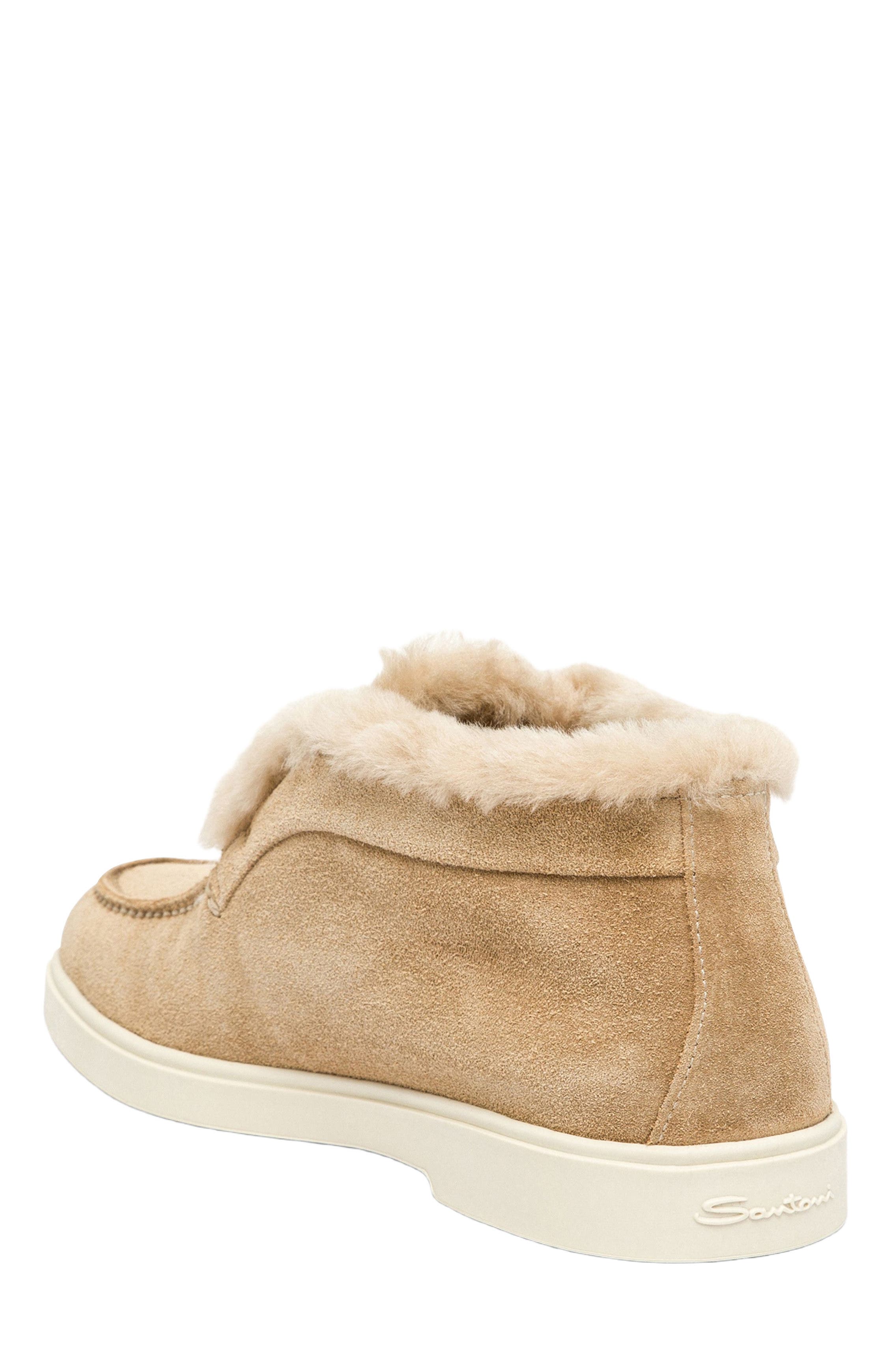 Santoni Women
s suede desert boot, Alternate, color, Brown