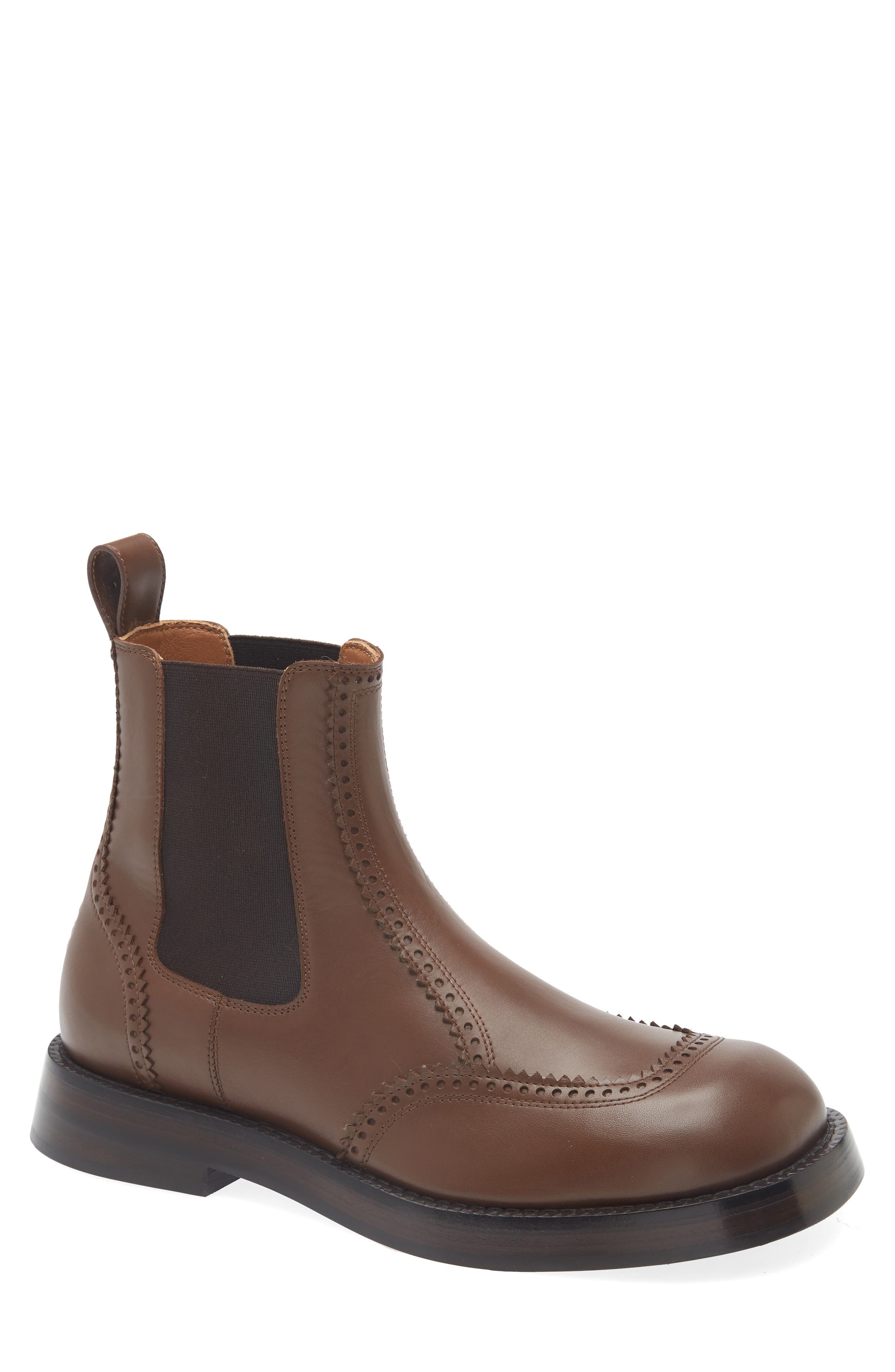 McQueen Brogue Chelsea Boot, Main, color, 