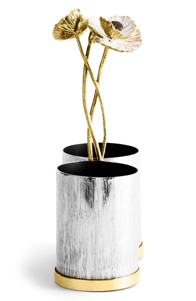 Michael Aram Anemone Cutlery Caddy, Alternate, color, Silver/ Gold