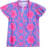 SUGARLIPS Bethel Floral Keni Cotton Split Neck Top