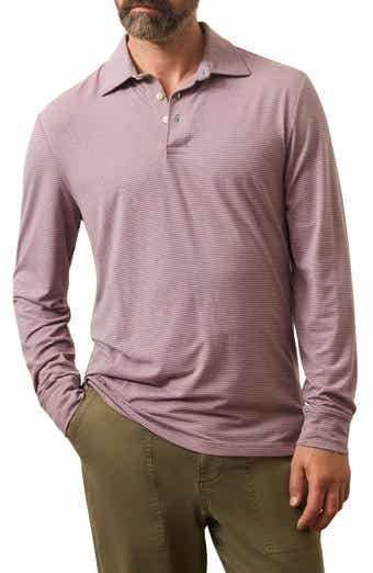 Faherty Movement Stripe Long Sleeve Polo