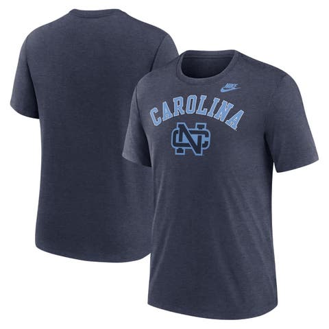 Men's Nike Heather Navy North Carolina Tar Heels Legacy Arch Tri-Blend T-Shirt