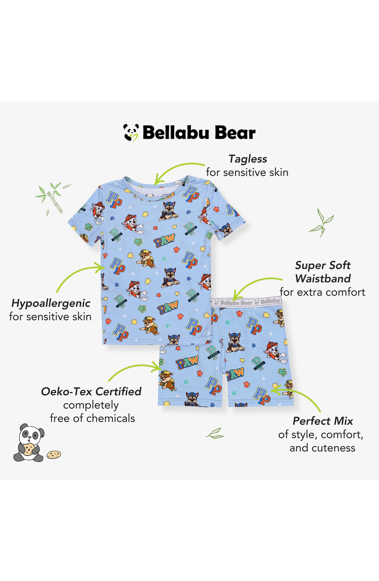 Bellabu Bear PAW Patrol Varsity Blue Kids 2-Piece Short Sleeve & Shorts Pajama Set, Alternate, color, Paw Patrol: Varsity Blue