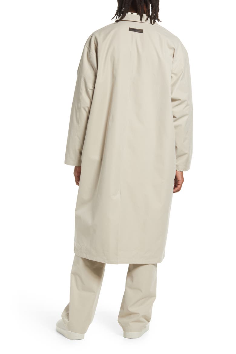 Cotton Blend Long Coat, Alternate, color, SMOKE