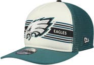 New Era Men's New Era Cream/Midnight Green Philadelphia Eagles Banner A-Frame 9FIFTY Snapback Hat