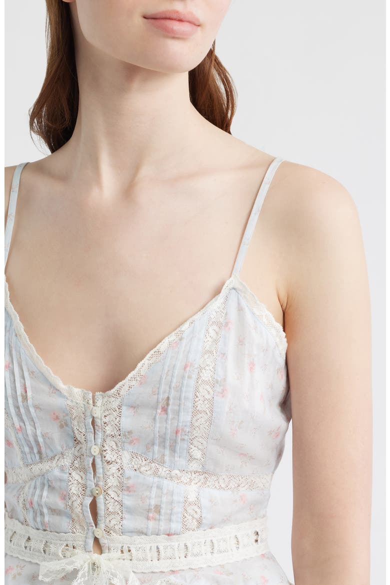 Avra Lace Peplum Camisole, Alternate, color, CHAPPARAL BLUE