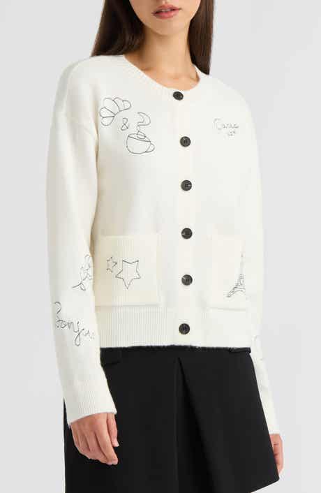 Paris Embroidered Cardigan