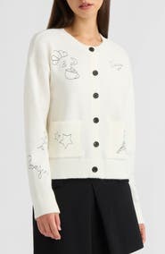 NVLT Paris Embroidered Cardigan