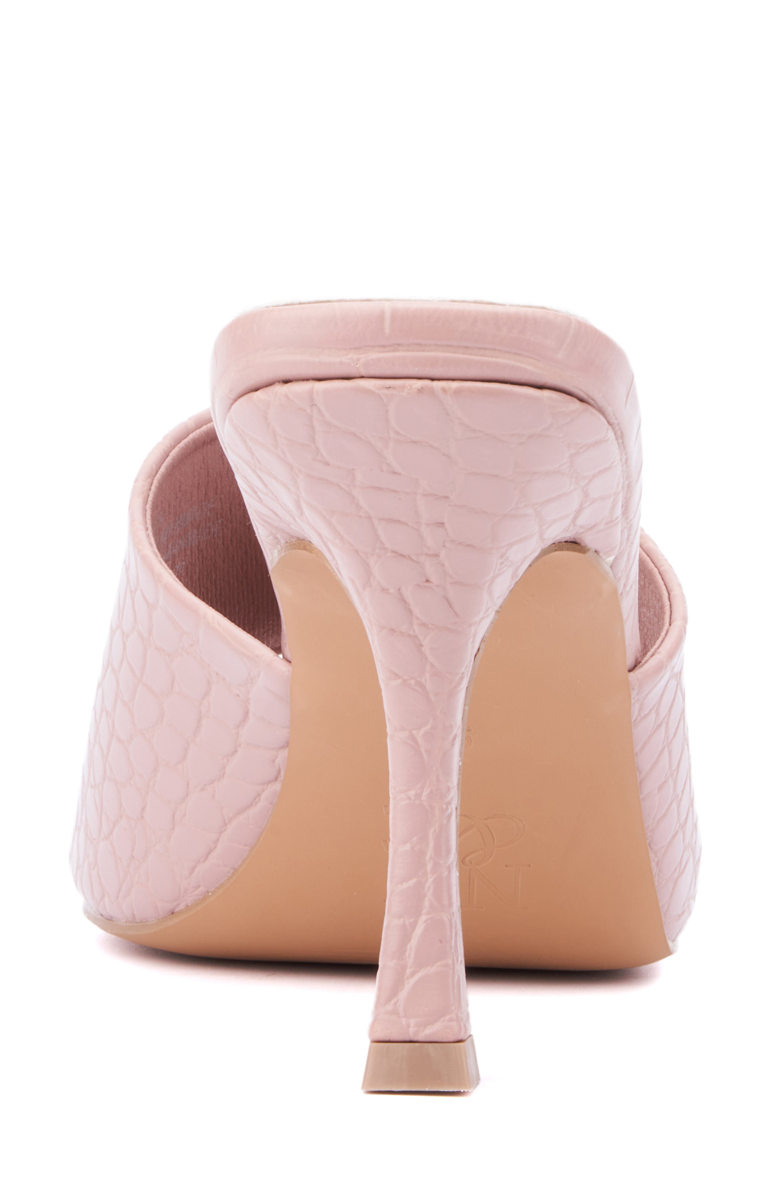 NEW YORK AND COMPANY Delara Croc Embossed Heeled Sandal, Alternate, color, 