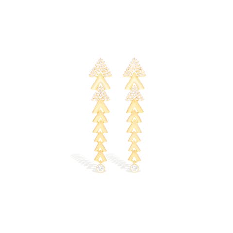 Spark Chevron Link Chandelier Earring