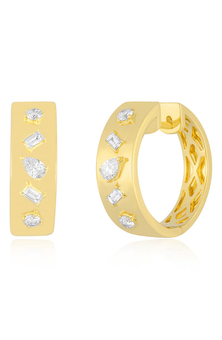 EF Collection Diamond Hoop Earrings, Main, color, 