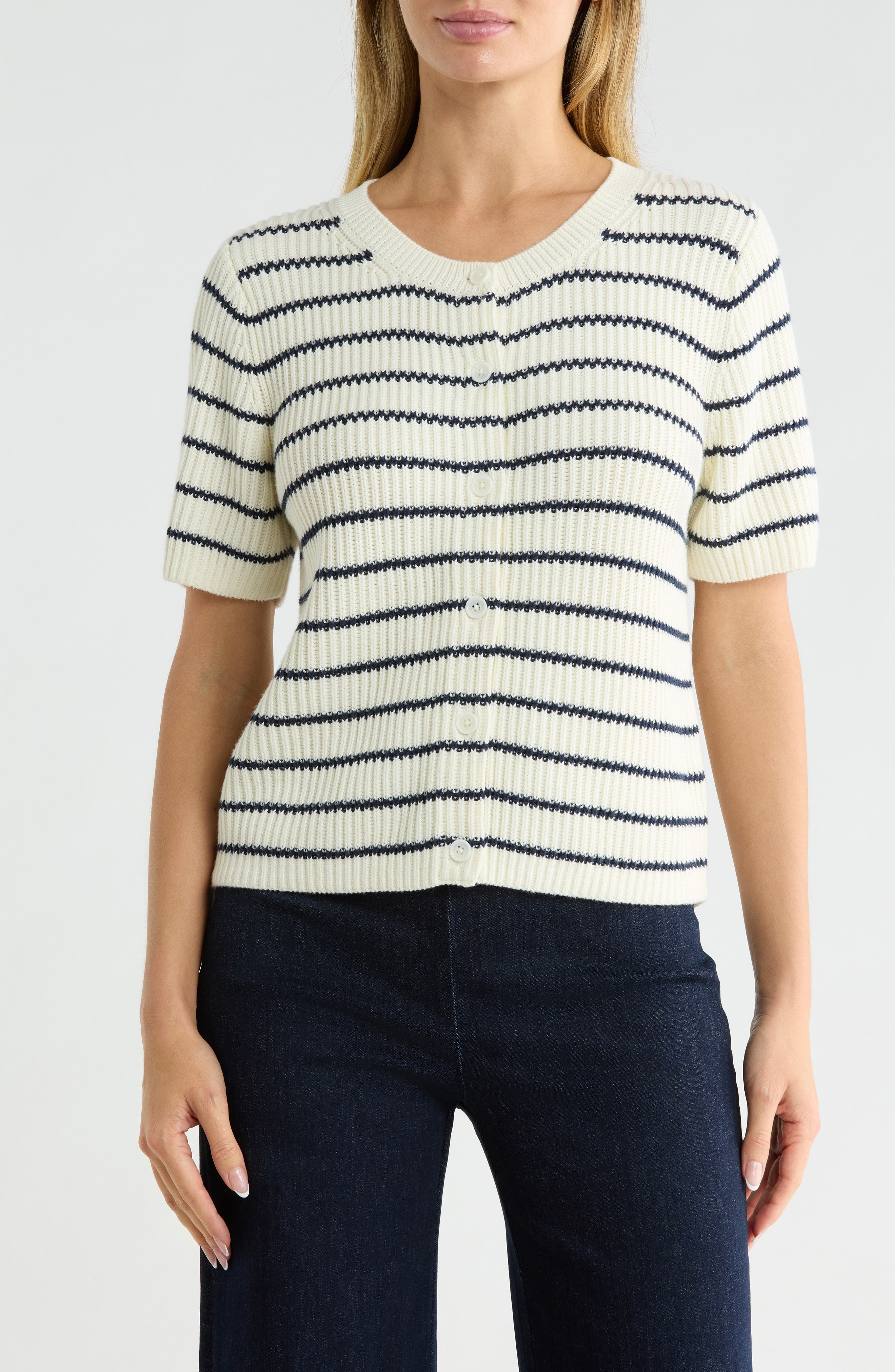 Devon Short Sleeve Cotton Cardigan