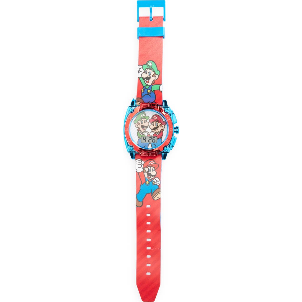 Accutime Kids' Mario & Luigi Digital Watch In Metallic