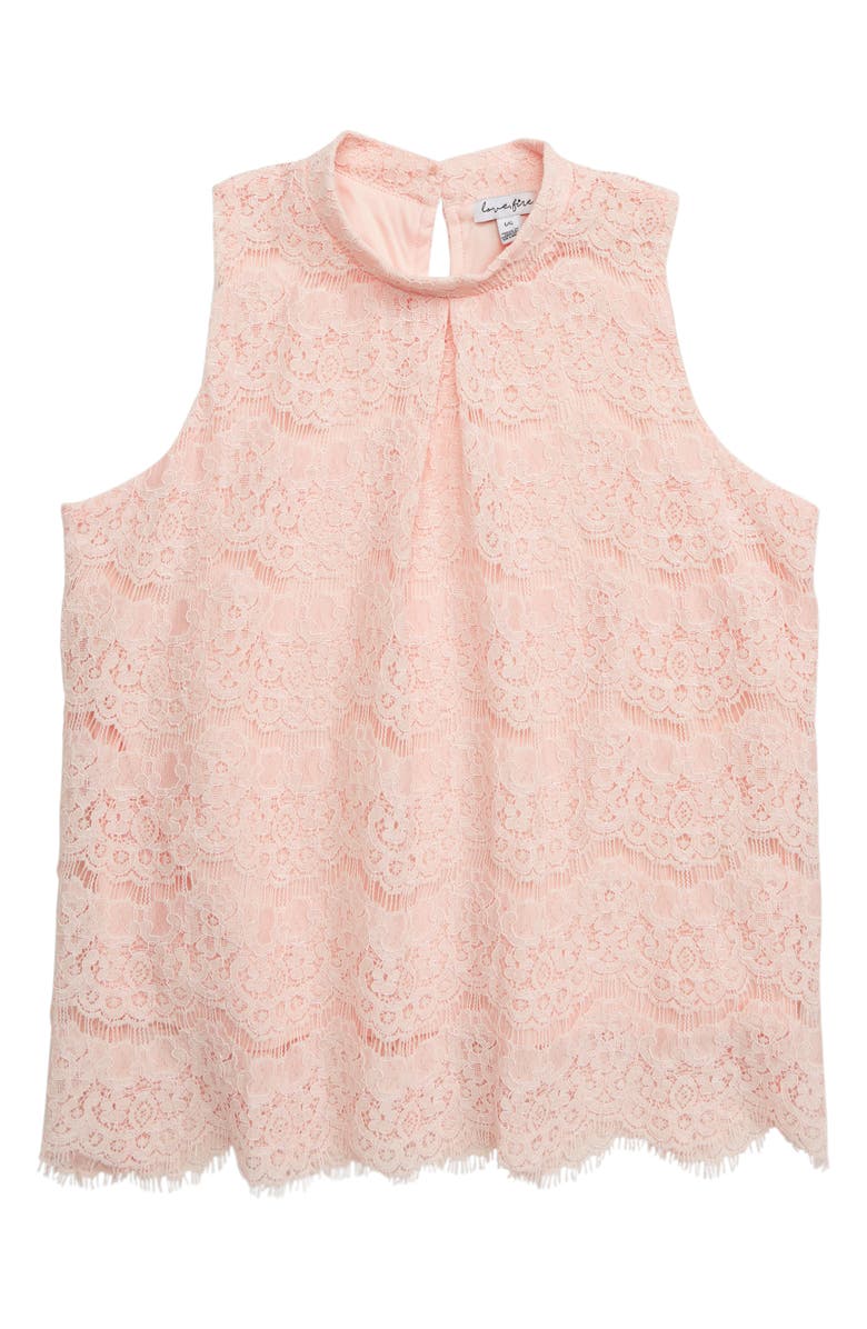 Love, Fire Mock Neck Lace Top, Main, color, 