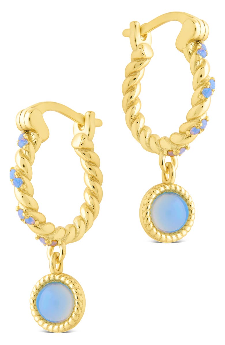 Sterling Forever Susannah Drop Huggie Hoop Earrings, Alternate, color, Gold