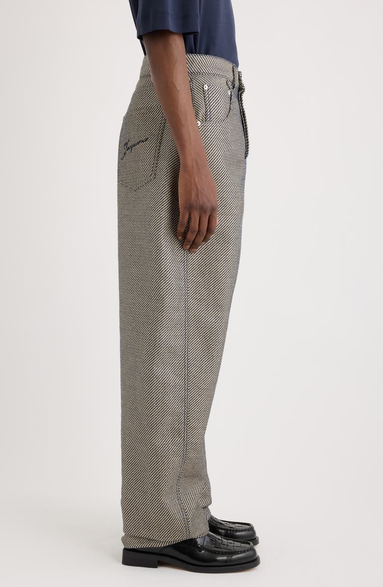 Jacquemus Le de-Nîmes Miranda Curved Jeans, Alternate, color, Navy