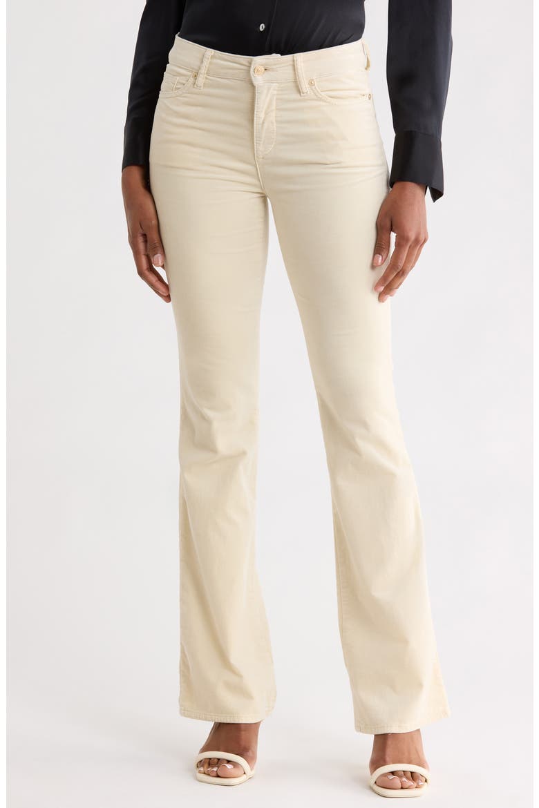 The Leggy Bootcut Velvet Jeans, Main, color, VELVET NATURAL