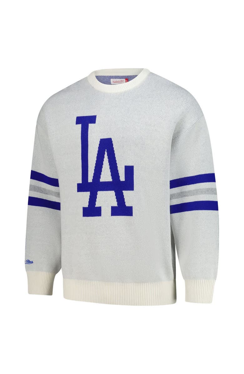 Mitchell & Ness Men's Mitchell & Ness Cream Los Angeles Dodgers Retro Pullover Sweater, Alternate, color, Cream