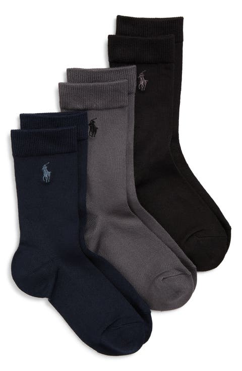 Kids' Assorted 3-Pack Supersoft Flat Socks (Walker & Toddler)