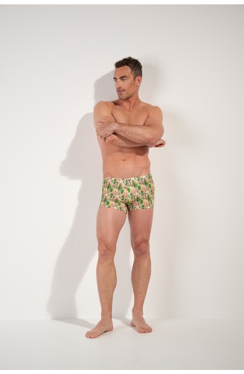 HOM Taormina Swim Shorts, Alternate, color, Green Print
