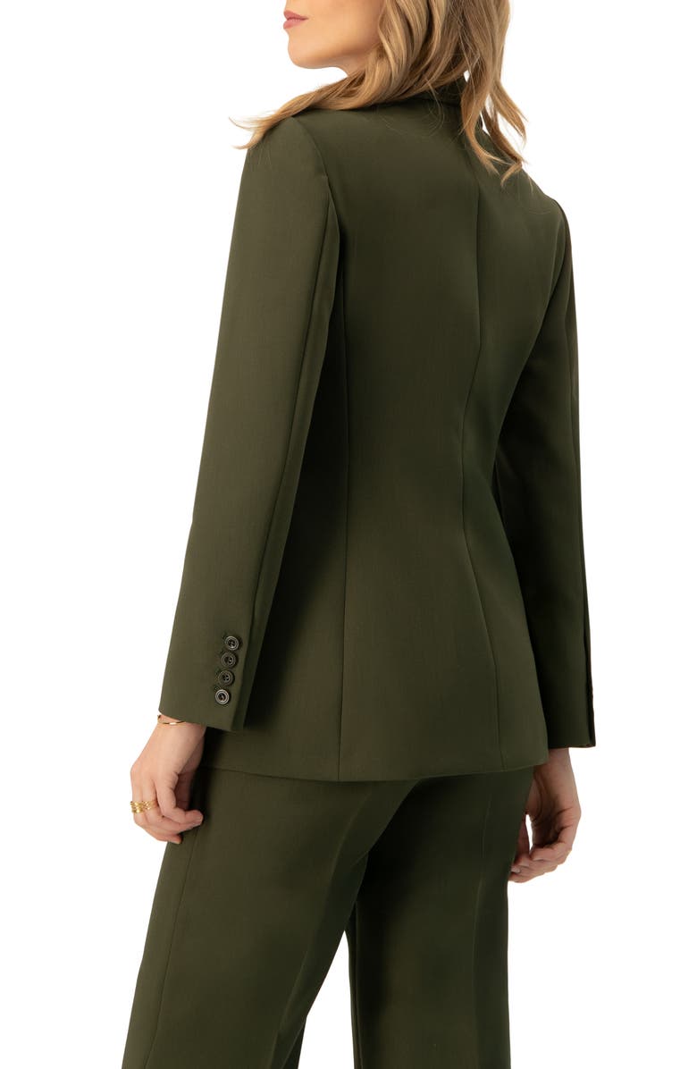 IVONNE Single-Breasted Blazer With Front Flap Pockets, Alternate, color, Green
