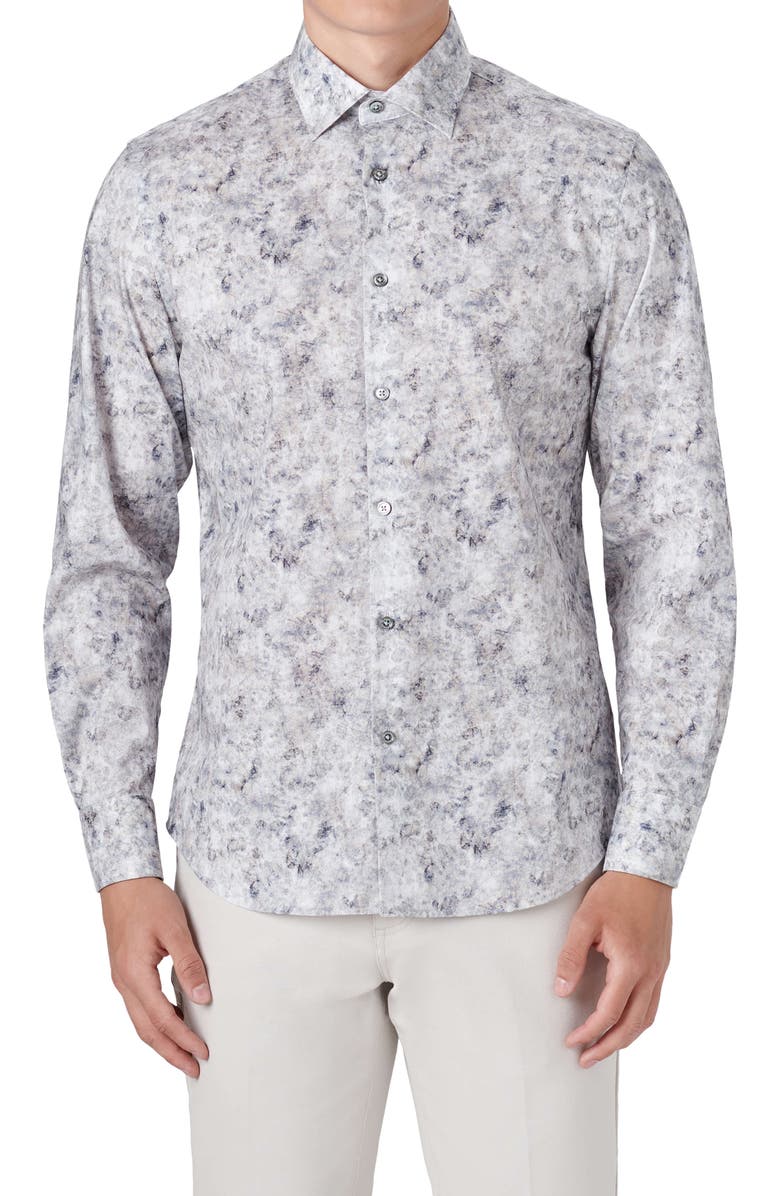 Bugatchi Shaped Fit Button-Up Shirt, Main, color, 