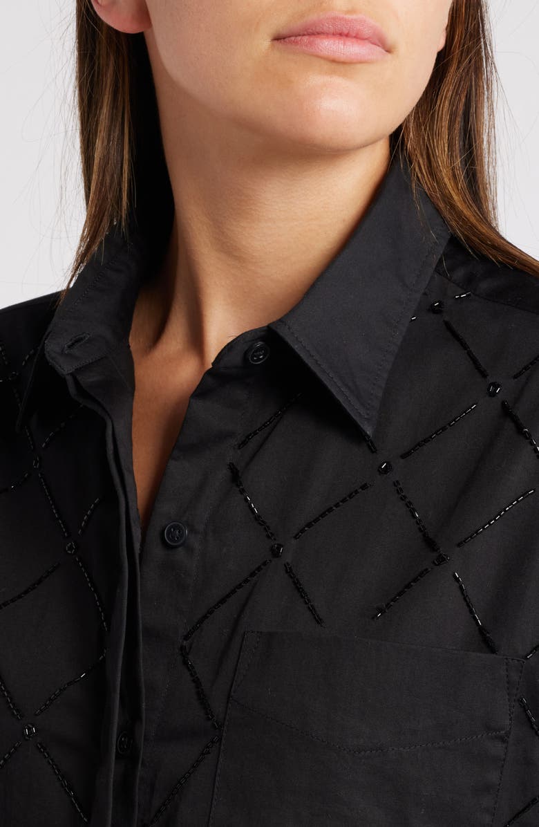 rag & bone Beatrice Beaded Button-Up Shirt, Alternate, color, 