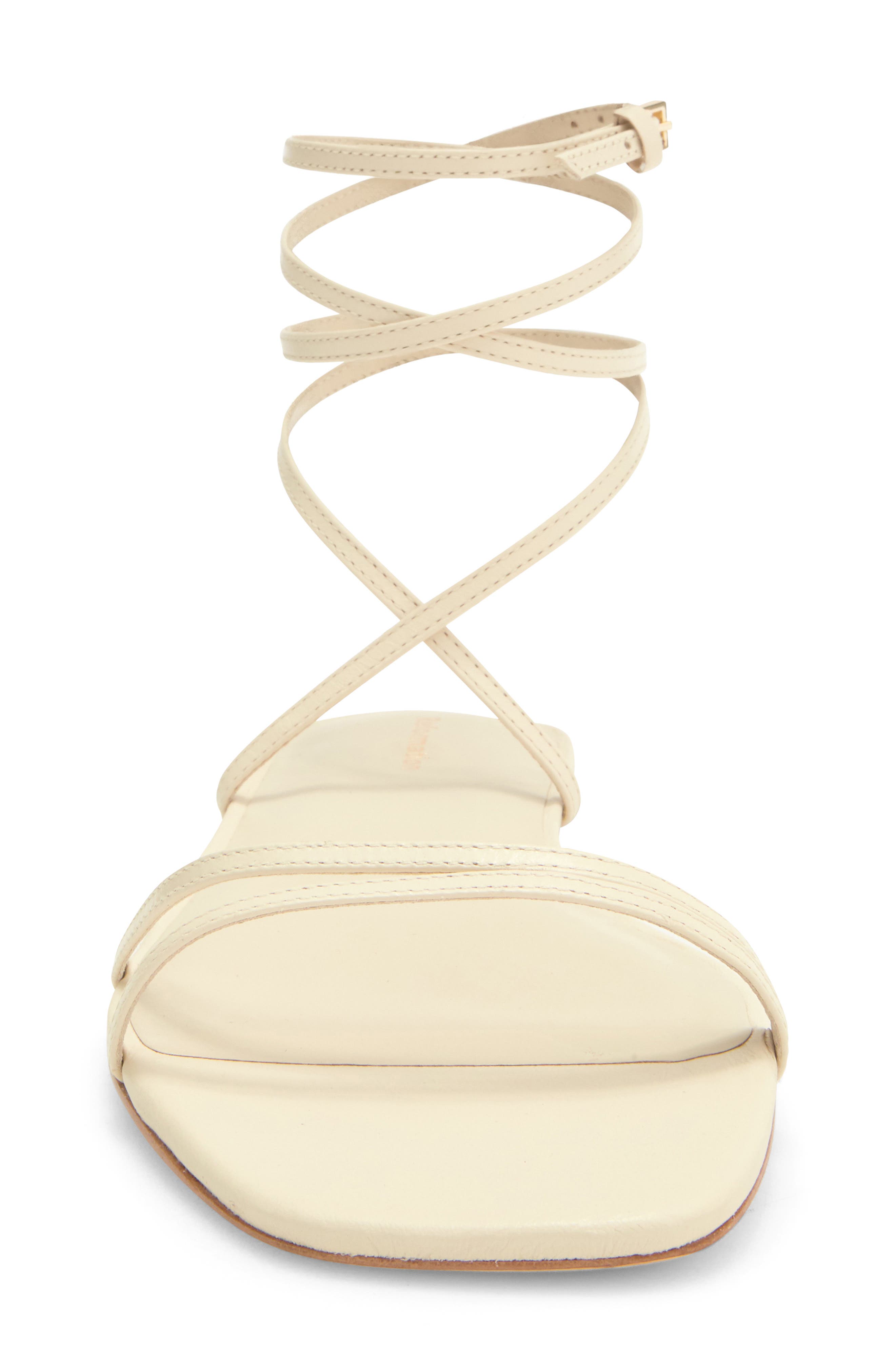 Reformation Magalie Ankle Tie Flat Sandal, Alternate, color, 