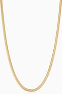 Oradina 14K Yellow Gold Snake Charmer Chain Necklace