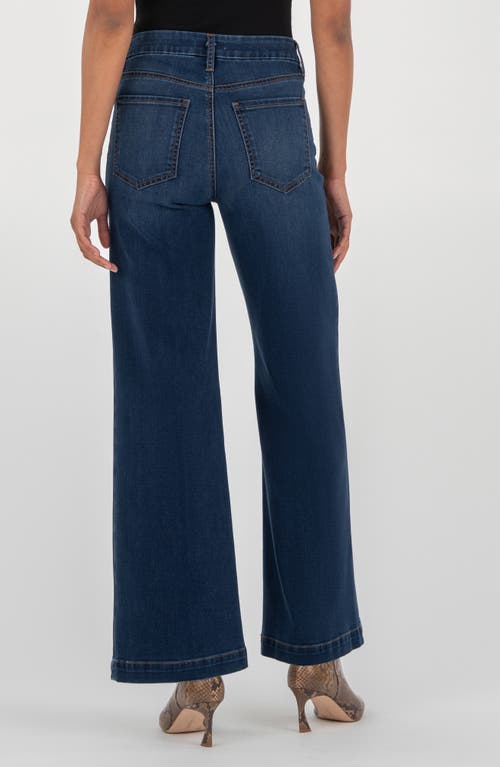 Kut From The Kloth Meg Patch Pocket High Waist Wide Leg Jeans In Blue