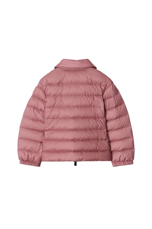 Burberry Checker-tape Nylon Puffer Jacket In Pink