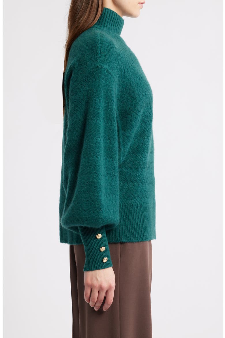 The Tricia Cashmere Turtleneck Sweater, Alternate, color, DEEP FOREST GREEN