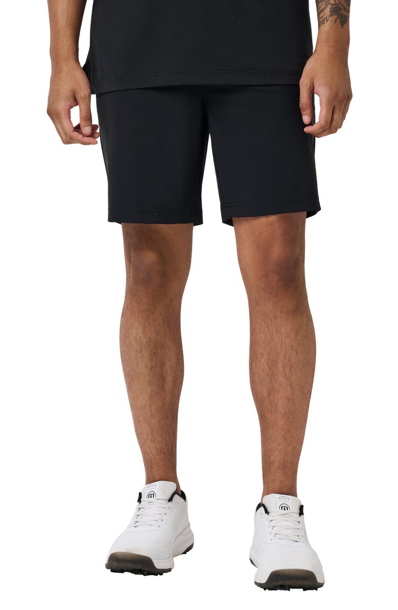 TravisMathew Hero Hour Golf Shorts, Main, color, Black